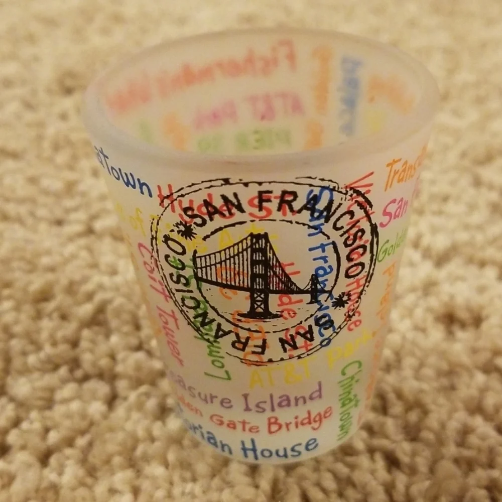 SAN FRANCISCO Multi Color Print Shot Glass
